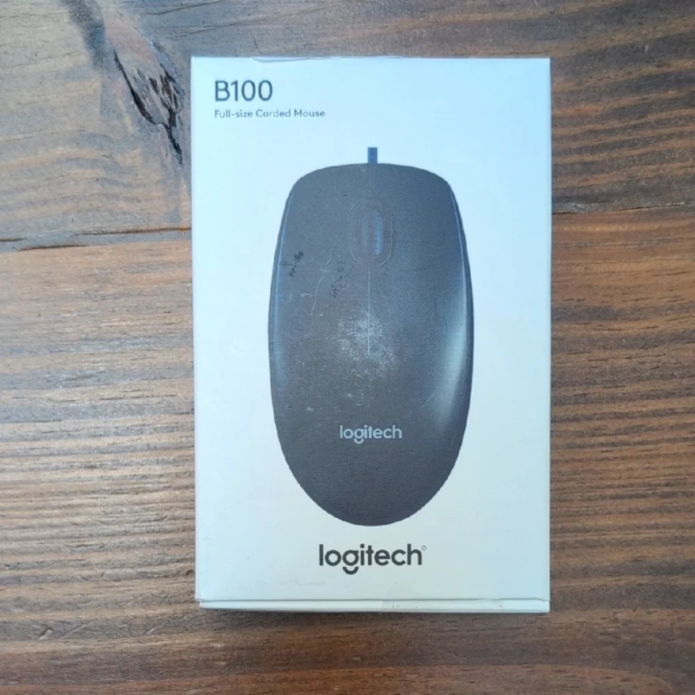 ⭐3/$12⭐ Logitech B100 Full-Size Black Wired Mouse